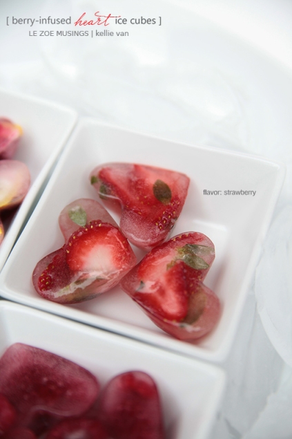 berry infused heart ice cubes3